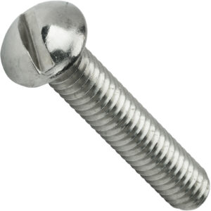 10-32 Round Head Machine Screws Slotted Drive Stainless Steel All Lengths