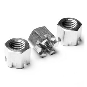 304/316 Stainless Steel Hexagonal Slotted Nuts Are Used for Fasteners.