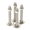 Mellewell 1/4-20 x 4 Hex Head Bolts with Hex Nuts and Thick Flat & Lock Washers, Fully Threaded, Stainless Steel 18-8, Plain Finish, 8 Sets