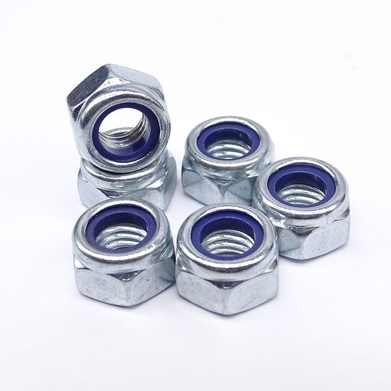 4.8 Grade High Strength Nylon Hexagonal Locking Galvanized Nut
