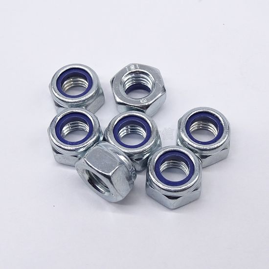 4.8 Grade High Strength Nylon Hexagonal Locking Galvanized Nut