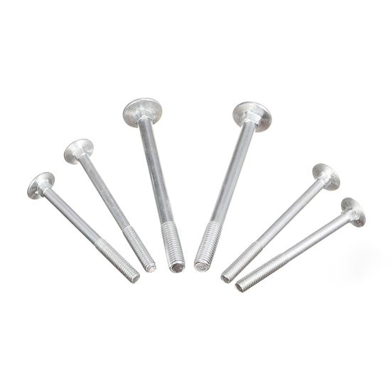 6mm 8mm 12mm M2 M4 M6 Machinery Blue-White Zinc Plated Steel/Stainless Flat Head DIN603 Carriage Bolt
