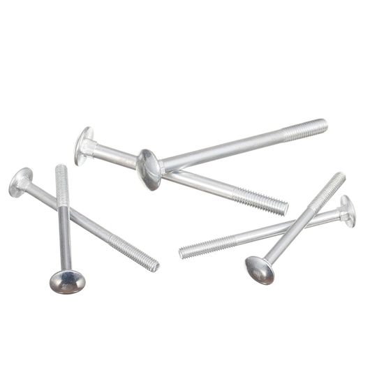 6mm 8mm 12mm M2 M4 M6 Machinery Blue-White Zinc Plated Steel/Stainless Flat Head DIN603 Carriage Bolt