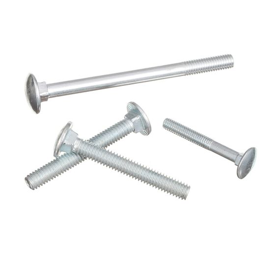 6mm 8mm 12mm M2 M4 M6 Machinery Blue-White Zinc Plated Steel/Stainless Flat Head DIN603 Carriage Bolt