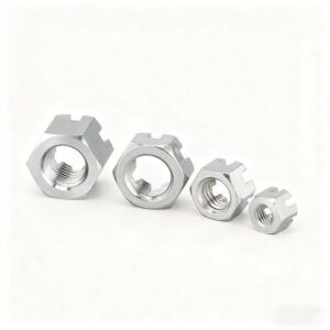 1/4-20 5/16-18 3/8-16 Carbon Steel All Metal Nutmutter Zinc Color Plated Castle Hexagonal Slotted Nut ANSI/ASME B18.2.2 Nut