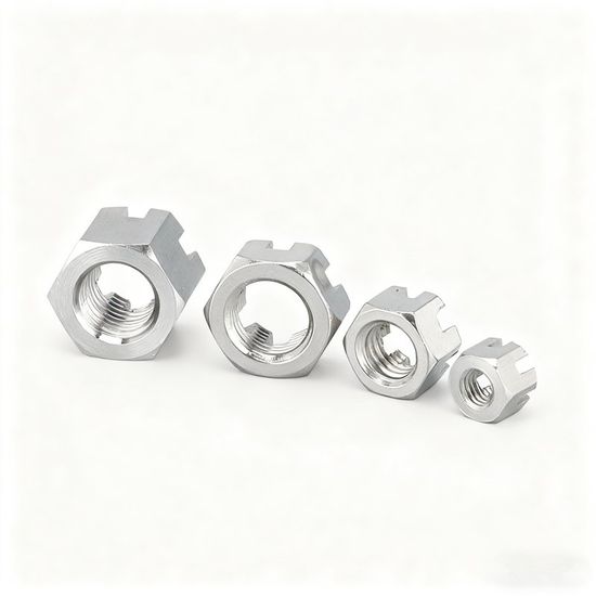 temp_8-16-Carbon-Steel-All-Metal-Nutmutter-Zinc-Color-Plated-Castle-_01-1.jpg 1/4-20 5/16-18 3/8-16 Carbon Steel All Metal Nutmutter Zinc Color Plated Castle Hexagonal Slotted Nut ANSI/ASME B18.2.2 Nut