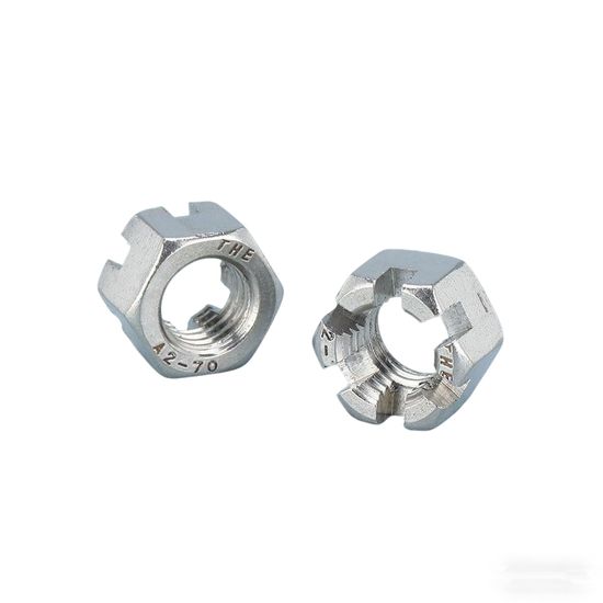 temp_8-16-Carbon-Steel-All-Metal-Nutmutter-Zinc-Color-Plated-Castle-_02-1.jpg 1/4-20 5/16-18 3/8-16 Carbon Steel All Metal Nutmutter Zinc Color Plated Castle Hexagonal Slotted Nut ANSI/ASME B18.2.2 Nut