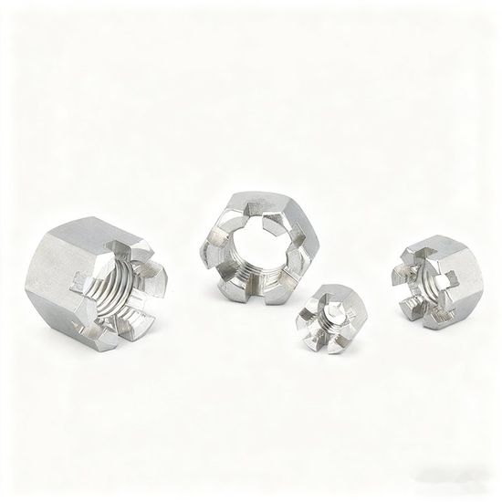 temp_8-16-Carbon-Steel-All-Metal-Nutmutter-Zinc-Color-Plated-Castle-_03-1.jpg 1/4-20 5/16-18 3/8-16 Carbon Steel All Metal Nutmutter Zinc Color Plated Castle Hexagonal Slotted Nut ANSI/ASME B18.2.2 Nut