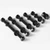 3/8-16 x 3 Hex Head Screws Bolts,Hex Nuts,Flat & Lock Washers,304 Stainless Steel 18-8,Black Zinc Plated,Fully Threaded(4 Sets)