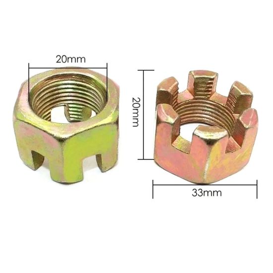 Black Oxide Hex Slotted Castle Nut Hexagonal Locking Castellated Nuts