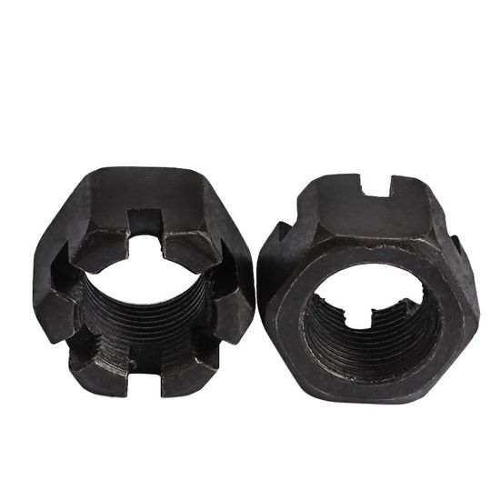 Black Oxide Hex Slotted Castle Nut Hexagonal Locking Castellated Nuts