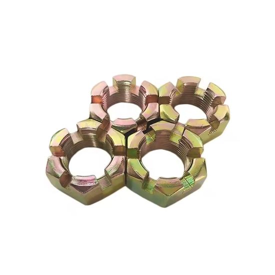 temp_Carbon-Steel-High-Quality-Customized-Yellow-Galvanized-Hexagonal-Slotted-Nuts_01-1.jpg Carbon Steel High-Quality Customized Yellow Galvanized Hexagonal Slotted Nuts