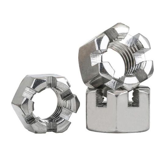 Carbon Steel Zinc Plated/Black Oxide DIN935 Hexagonal Slotted Nuts Hex Castle Nut