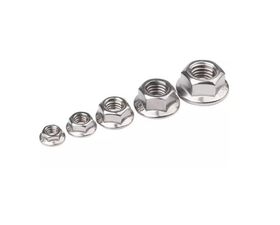 China Manufacturer Supply 304 316 Stainless Steel Self-Locking Flange Nuts: Metric, Serrated, M8/M10, High-Quality