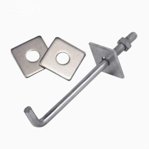 Customized High Tensile Strength Grade 8.8 HDG Foundation Bolt L Type Anchor Bolt with Nut Washer