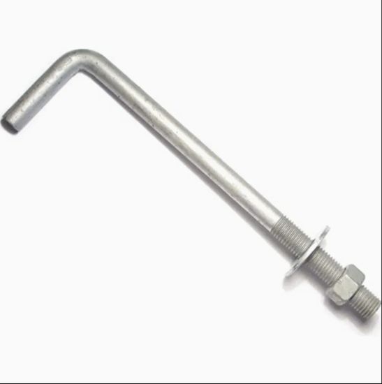 Customized High Tensile Strength Grade 8.8 HDG Foundation Bolt L Type Anchor Bolt with Nut Washer