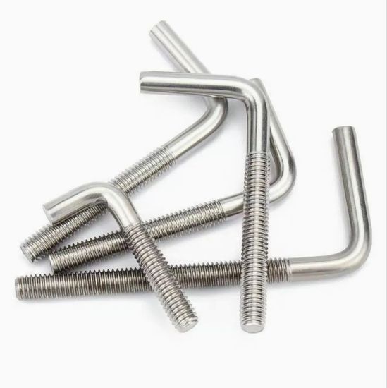 Customized High Tensile Strength Grade 8.8 HDG Foundation Bolt L Type Anchor Bolt with Nut Washer