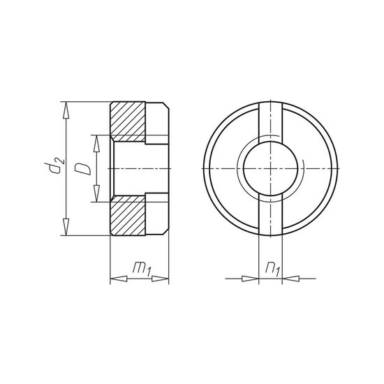DIN 546 Slotted Round Nuts Carbon Steel, Alloy Steel, Stainless Steel, Copper, Nickel Alloys, Aluminum Alloys