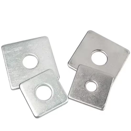 DIN436 Stainless Steel M10-M52 Square Flat Plate Washer with Round Hole