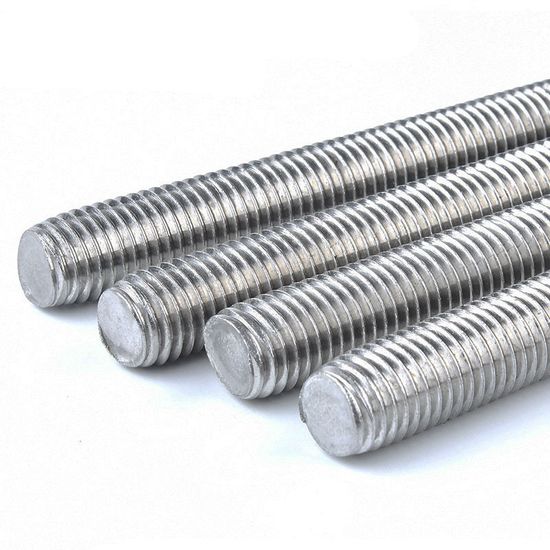 DIN975 ISO Grade 4.8 5.8 8.8 Galvanized Zinc Plated Carbon Steel Threaded Rod, ASTM A193 B7 B8 B8m Stainless Steel High Tension Threaded Bar