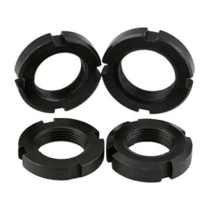 Factory OEM Black Oxide Slotted Round Nut Customized Automotive Wheel Lock Nut M10-M60 DIN 582