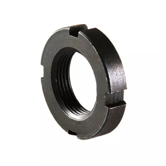 Factory OEM Black Oxide Slotted Round Nut Customized Automotive Wheel Lock Nut M10-M60 DIN 582
