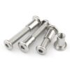 Flat Head Socket Hex Drive Bolt and Barrel Nut for Furniture Connector Caps Stainless Steel 304