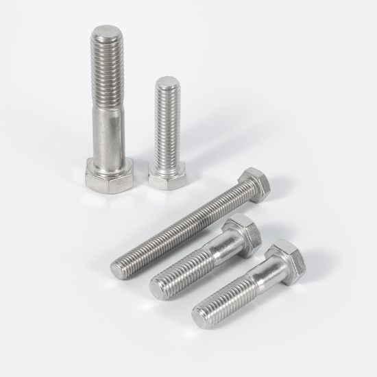 DIN/ASTM/ANSI/ISO/Uni/as/GB SS304 SS316 Diameter M4-M36 25mm-300mm DIN931 DIN933 Customized Hex Head Stainless Steel Hex Bolt