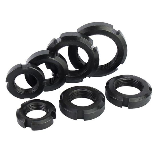 GB812 Round Nut M10 Slotted Round Nuts DIN 981 Km Locknuts Round Slotted Shaft Nuts