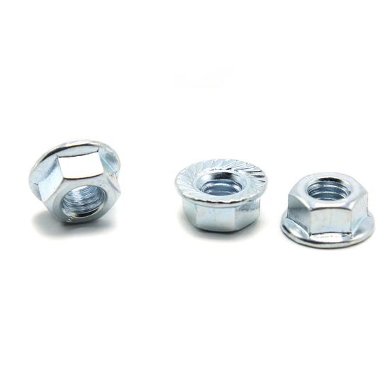 High Load-Bearing Capacity Okl-002 Hex Locking Zinc-Plated Flange Nut for Mining Machinery