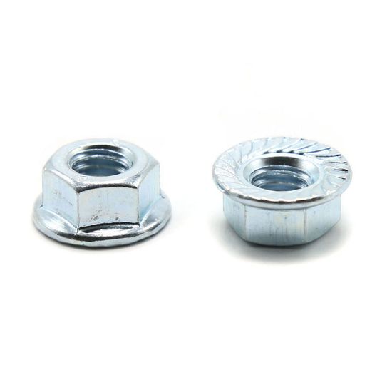 High Load-Bearing Capacity Okl-002 Hex Locking Zinc-Plated Flange Nut for Mining Machinery