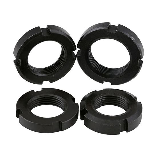 High Quality Black Oxide Slotted Round Nuts Black Steel DIN981 Slotted Round Nuts