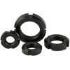 High Quality Black Oxide Slotted Round Nuts Black Steel DIN981 Slotted Round Nuts