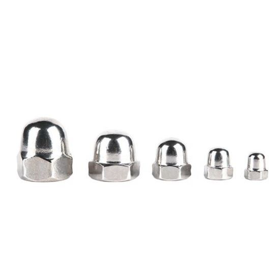 High Quality M5 M6 M8 M10 Stainless Steel Hexagon Domed Cap Nuts DIN1587