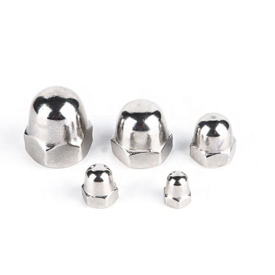 High Quality M5 M6 M8 M10 Stainless Steel Hexagon Domed Cap Nuts DIN1587