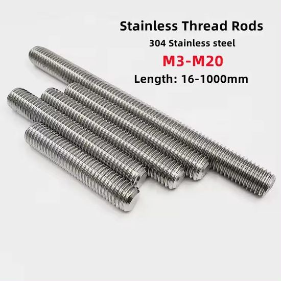 High Quality SUS 304 Double Ended Bolts Hex Custom Stainless Steel Double End Studs