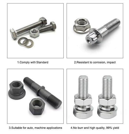 High Strength Corrosion Resistance Fastener SS304 Material DIN933 Hex Bolt