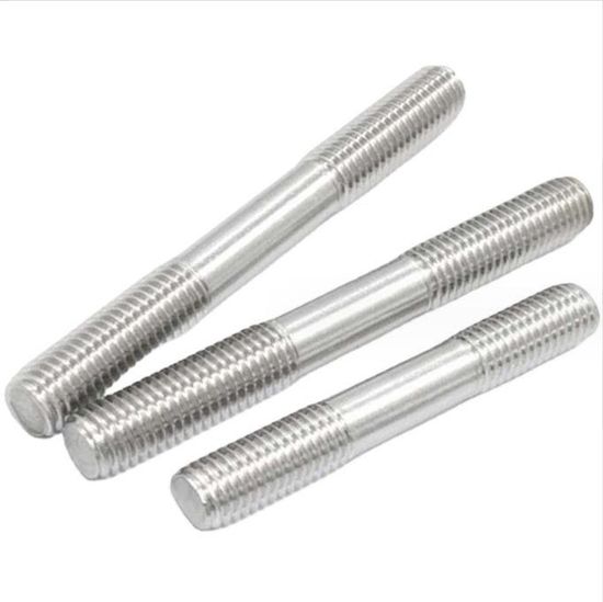 High Strength Stainless Steel 316L Tube DIN Aluminum Alloy Threaded Double-Ended Thread Stud Screw Bolt with Two Hexagonal Nuts
