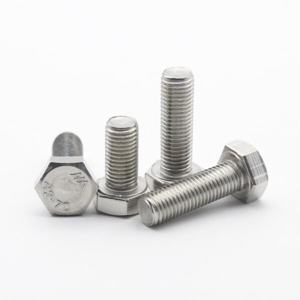 M7 Hexagon Head Bolts 304 Stainless Steel Hex Head Screws Pitch 1.0
