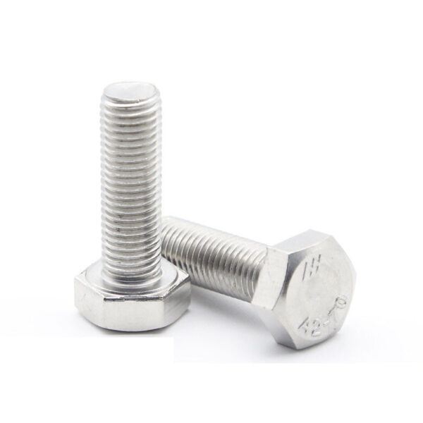 M7 Hexagon Head Bolts 304 Stainless Steel Hex Head Screws Pitch 1.0