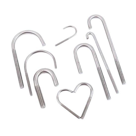 SS304/316 A2-70 A4-70/80 J Type Foundation Stud Anchor Roofing Bending Hook Bolt