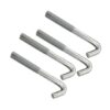SS304/316 A2-70 A4-70/80 J Type Foundation Stud Anchor Roofing Bending Hook Bolt