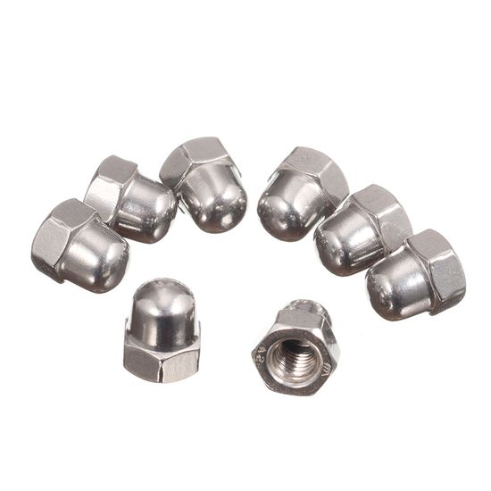 Size Customized Water Treatment Zinc Plain Black Oxide Carbon Steel Brass Aluminium Stainless Steel DIN1587 Hexagon Dome Cap Nut