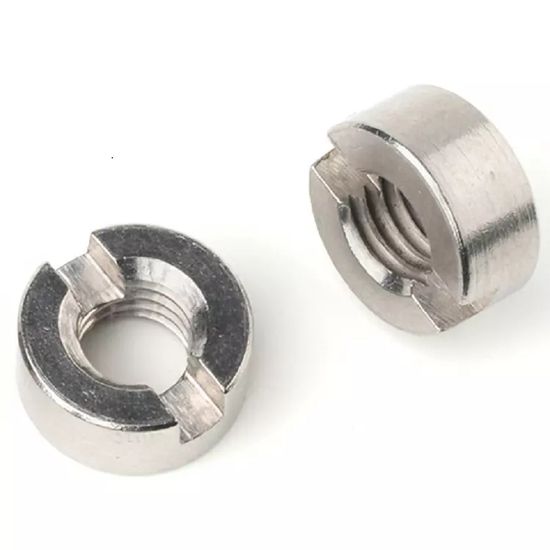 Stainless Steel Brass Hardware Parts DIN 546 Round Slotted Groove Nut