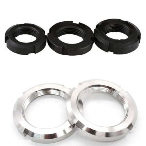 Stainless Steel Carbon Steel GB812 DIN981 Slotted Round Nuts Lock Nuts with Fine Thread