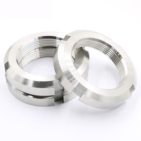 Stainless Steel Carbon Steel GB812 DIN981 Slotted Round Nuts Lock Nuts with Fine Thread