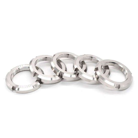 Stainless Steel Carbon Steel GB812 DIN981 Slotted Round Nuts Lock Nuts with Fine Thread