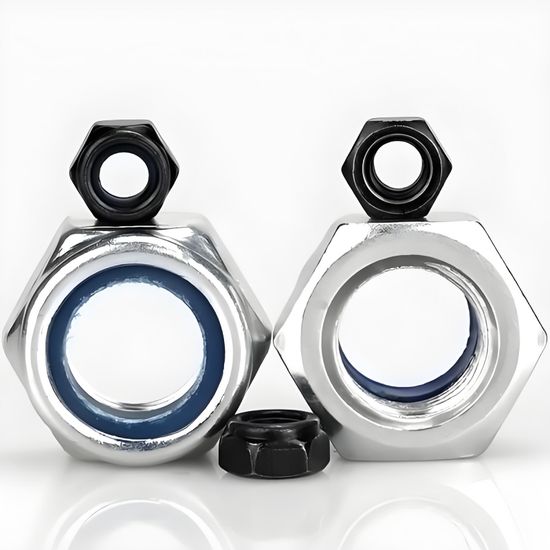 Stainless Steel Carbon Steel Nut DIN982 DIN985 Hex Nylon Lock Nut M3m4m5m6m8m10m12m16m48