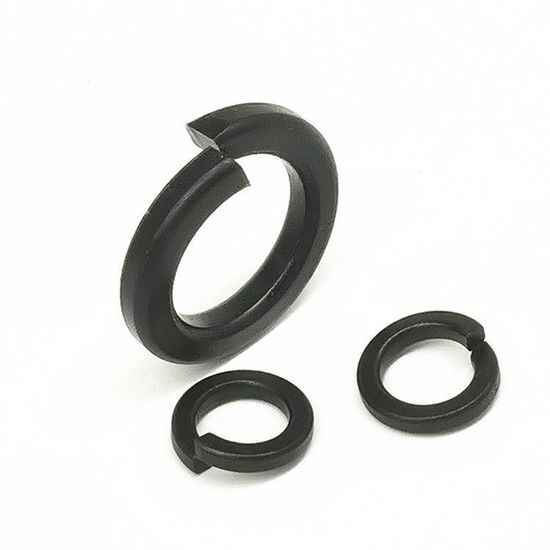 White Zinc Plated Black Stainless Steel Spring Lock Washer Heavy-Duty Applications