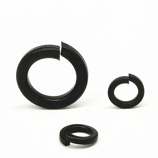 White Zinc Plated Black Stainless Steel Spring Lock Washer Heavy-Duty Applications